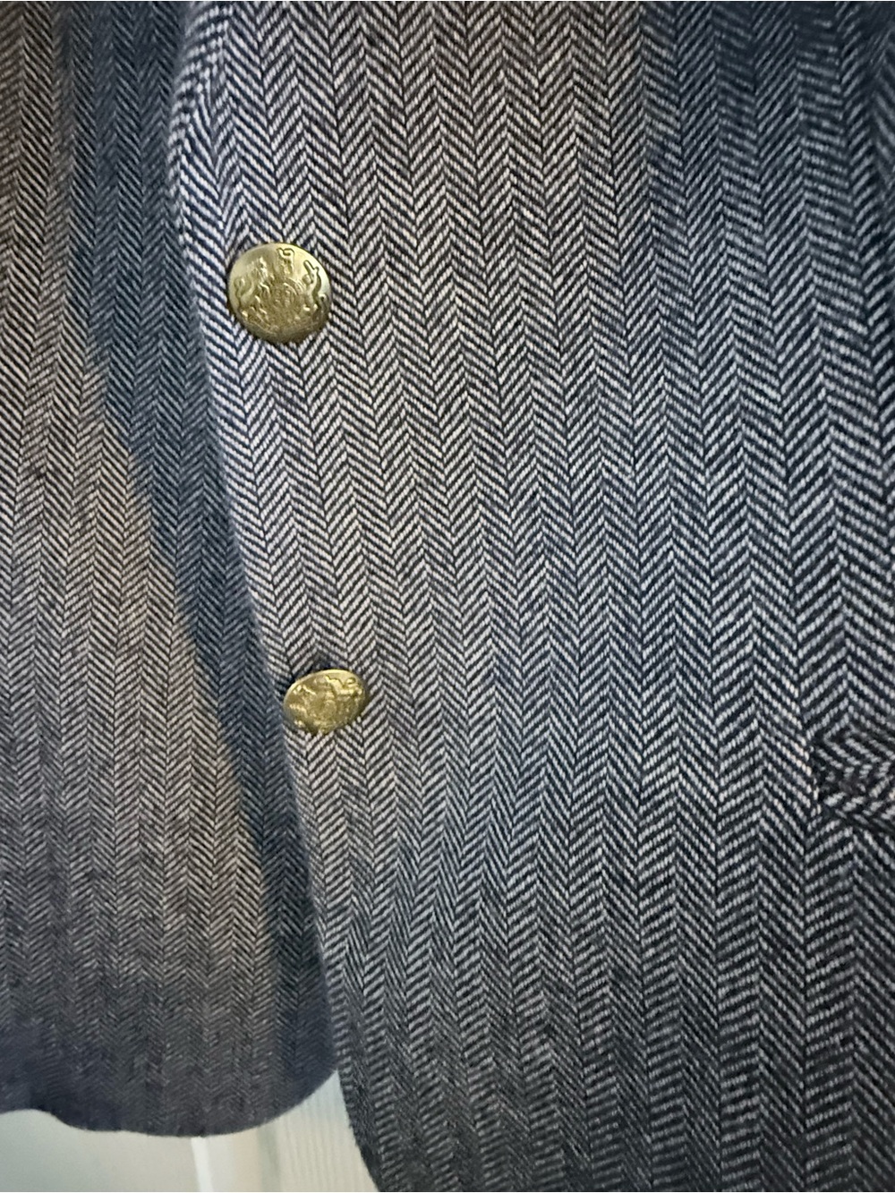 J. Crew Blue Herringbone Pattern Blazer - Picture 4 of 6
